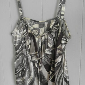 ANN TAYLOR gray silk cami